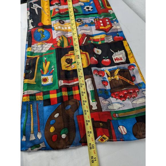 Back To School Women's Rectangular Scarf Teacher School Supply Scarf 58x14 Light - Picture 5 of 6